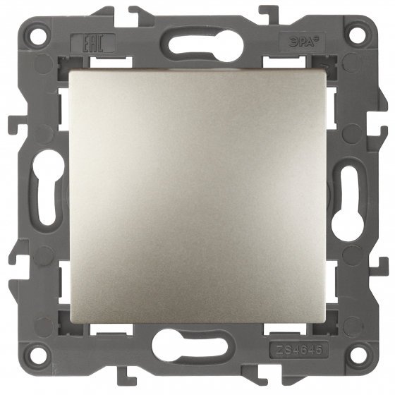 Фотография товара 'Эра Переключатель промежуточный, 10АХ-250В, Эра Elegance, шампань Б0034260'