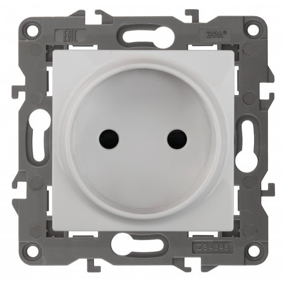 Фотография товара 'Эра Розетка 2P+E Schuko со шторками с крышкой, 16А-250В, Эра Elegance, алюминий Б0034284'