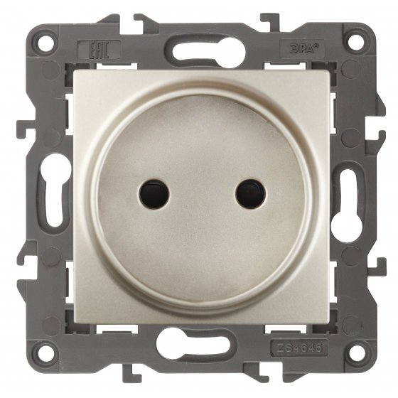 Фотография товара 'Эра Розетка 2P+E Schuko со шторками с крышкой, 16А-250В, Эра Elegance, алюминий Б0034287'