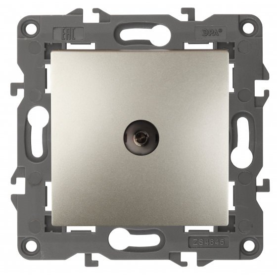 Фотография товара 'Эра Розетка 2P+E Schuko со шторками с крышкой, 16А-250В, Эра Elegance, антрацит Б0034293'