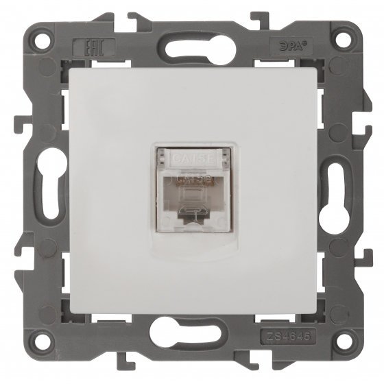 Фотография товара 'Эра Розетка 2P+E Schuko со шторками с крышкой, 16А-250В, Эра Elegance, алюминий Б0034302'