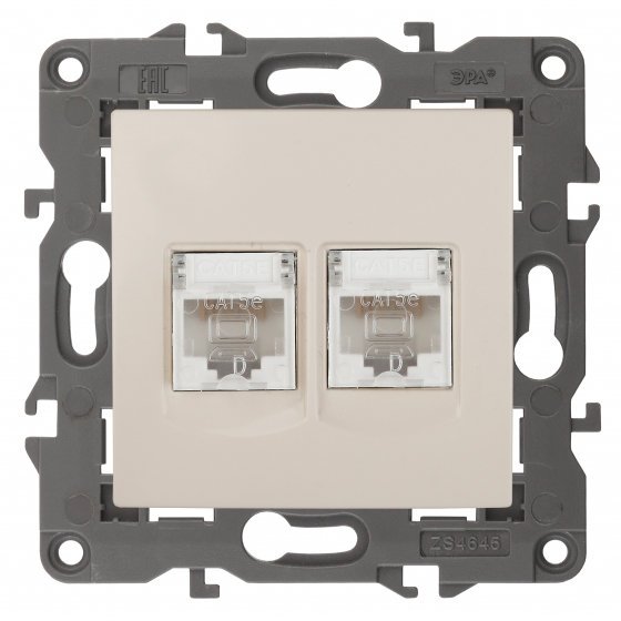 Фотография товара 'Эра Розетка 2P+E Schuko со шторками с крышкой, 16А-250В, Эра Elegance, алюминий Б0034309'