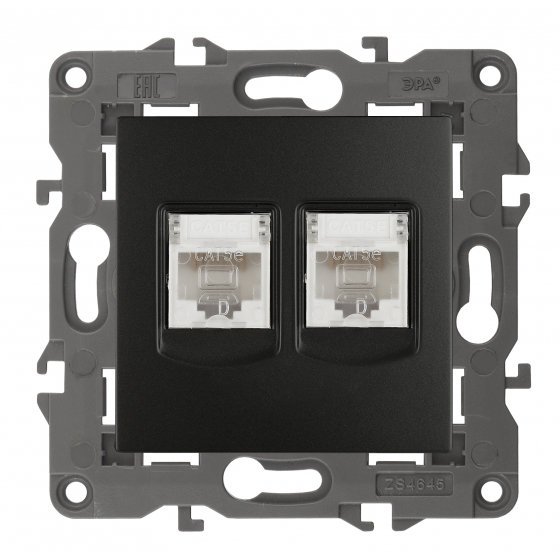 Фотография товара 'Эра Розетка 2P+E Schuko со шторками с крышкой, 16А-250В, Эра Elegance, алюминий Б0034312'