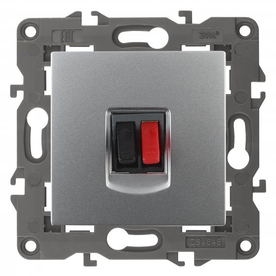 Фотография товара 'Эра Розетка аудио, Эра Elegance, алюминий Б0034322'