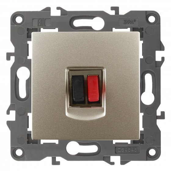 Фотография товара 'Эра Розетка аудио, Эра Elegance, шампань Б0034323'