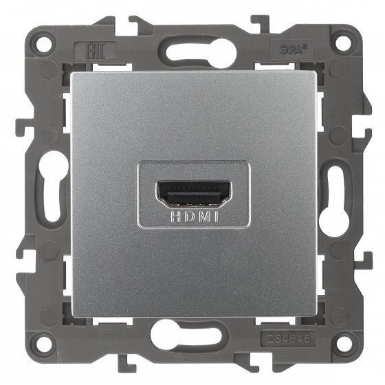 Фотография товара 'Эра Розетка HDMI, Эра Elegance, алюминий Б0034334'