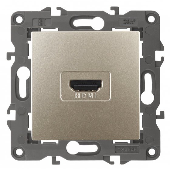 Фотография товара 'Эра Розетка HDMI, Эра Elegance, шампань Б0034335'