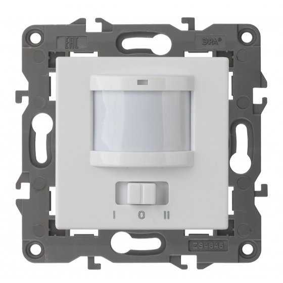 Фотография товара 'Эра Датчик движения 2-проводной, 180-250В, 200Вт, Эра Eleg, белый Б0034352'