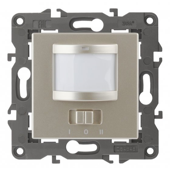 Фотография товара 'Эра Датчик движения 2-проводной, 180-250В, 200Вт, Эра Eleg, шампань Б0034355'