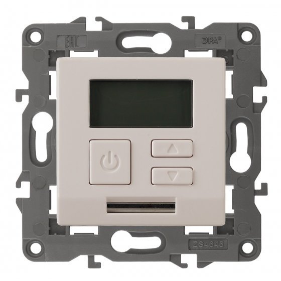 Фотография товара 'Эра Терморегулятор универс.230В-Imax16А, Эра Elegance, сл.кость Б0034376'