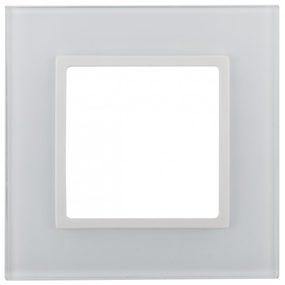 Фотография товара 'Эра Рамка на 1 пост, стекло, Эра Elegance, белый+бел Б0034470'