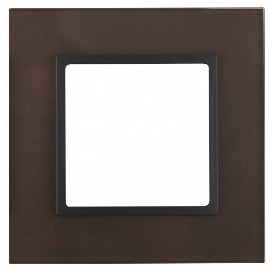 Фотография товара 'Эра Рамка на 1 пост, стекло, Эра Elegance, бронза+антр Б0034475'