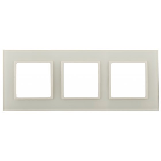 Фотография товара 'Эра Рамка на 3 поста, стекло, Эра Elegance, сл.кость+сл.к Б0034507'