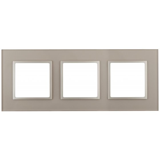 Фотография товара 'Эра Рамка на 3 поста, стекло, Эра Elegance, шампань+шамп Б0034509'