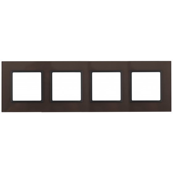 Фотография товара 'Эра Рамка на 4 поста, стекло, Эра Elegance, бронза+антр Б0034529'