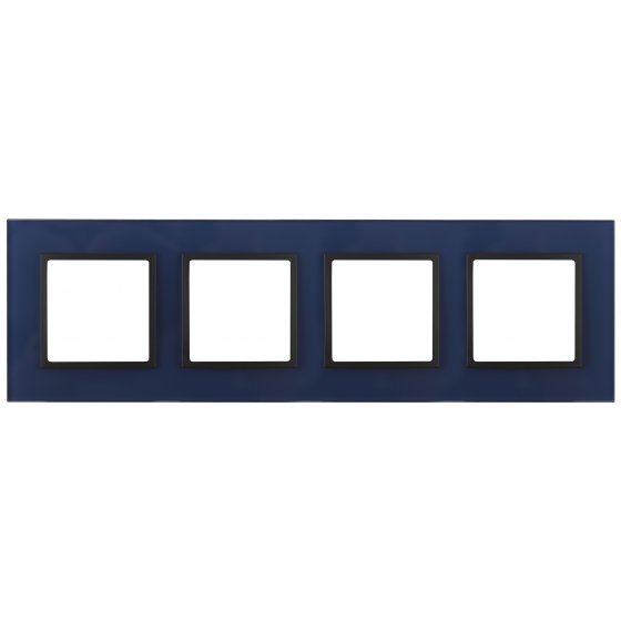 Фотография товара 'Эра Рамка на 4 поста, стекло, Эра Elegance, синий+антр Б0034537'