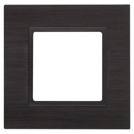 Фотография товара 'Эра Рамка на 1 пост, металл, Эра Elegance, чёрный+антр Б0034543'