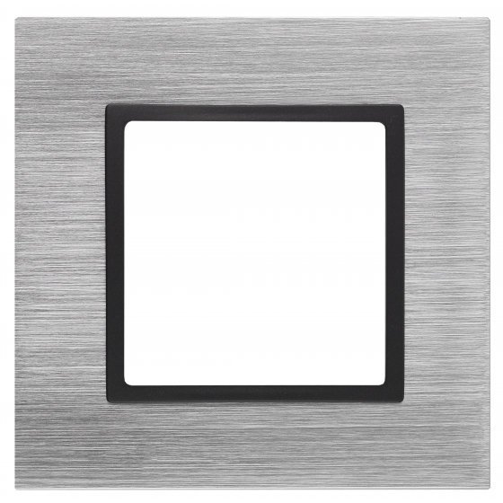 Фотография товара 'Эра Рамка на 1 пост, металл, Эра Elegance, сталь+антр Б0034545'