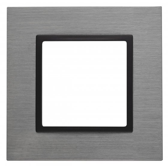 Фотография товара 'Эра Рамка на 1 пост, металл, Эра Elegance, титан+антр Б0034546'