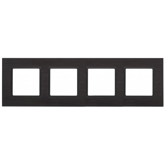 Фотография товара 'Эра Рамка на 4 поста, металл, Эра Elegance, чёрный+антр Б0034561'