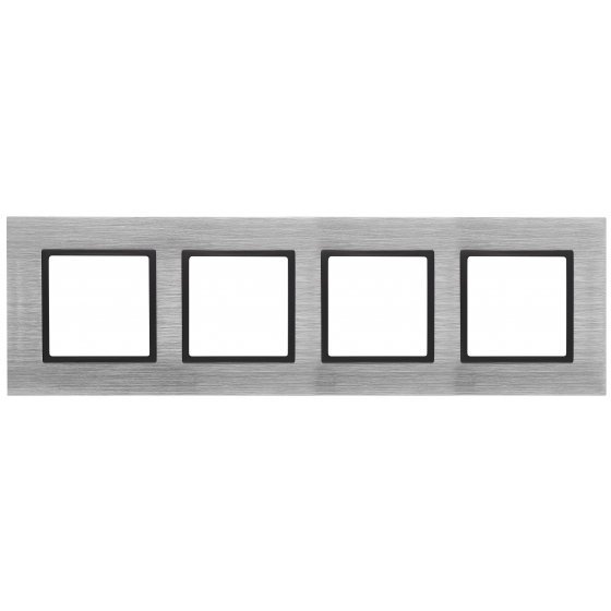 Фотография товара 'Эра Рамка на 4 поста, металл, Эра Elegance, сталь+антр Б0034563'
