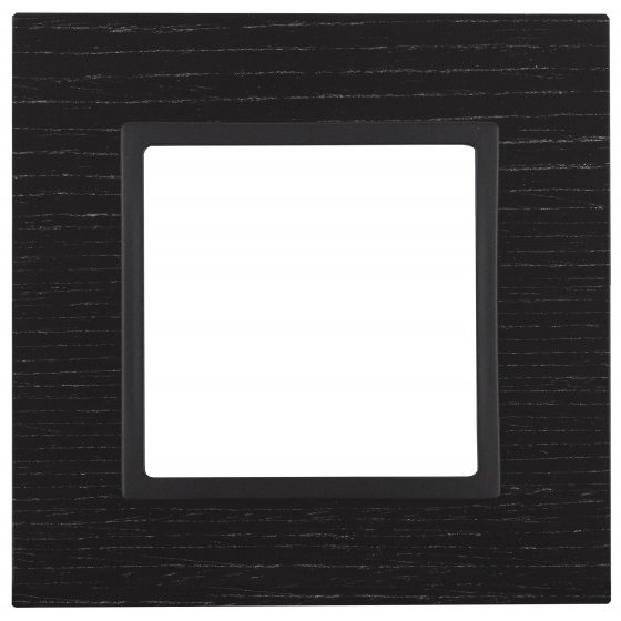 Фотография товара 'Эра Рамка на 1 пост, дерево, Эра Elegance, чёрн.дерево+антр Б0034565'