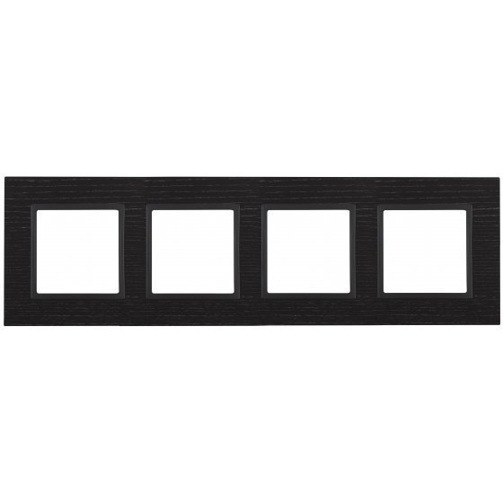 Фотография товара 'Эра Рамка на 4 поста, дерево, Эра Elegance, чёрн.дерево+антр Б0034583'