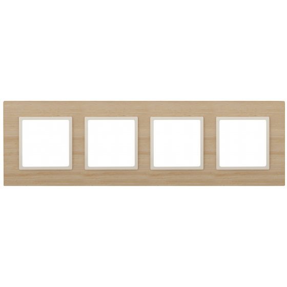 Фотография товара 'Эра Рамка на 4 поста, дерево, Эра Elegance, клён+сл.кость Б0034588'