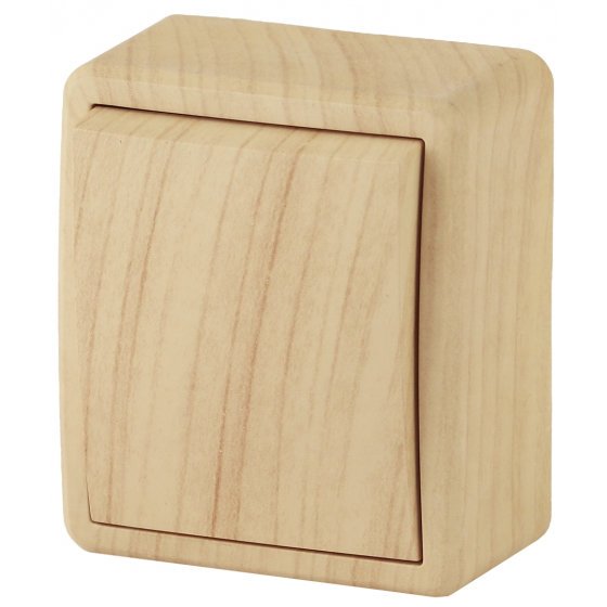 Фотография товара 'Эра Выключатель, 10АХ-250В, ОУ, Эра Эксперт, сосна Б0020656'