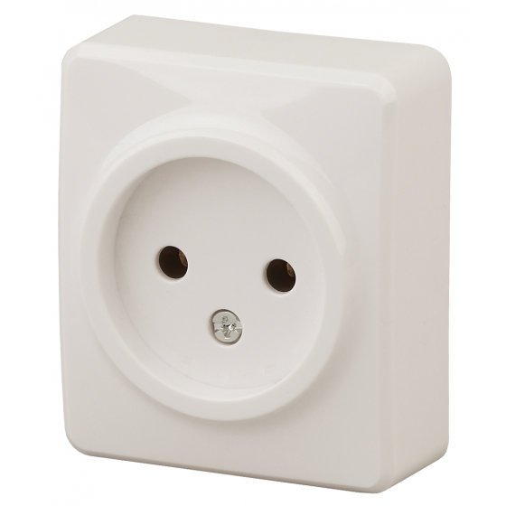 Фотография товара 'Эра Розетка 2P, 16АХ-250В, ОУ, Эра Эксперт, сл.кость Б0031552'