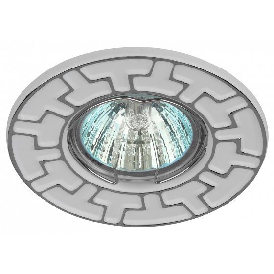 Фотография товара 'Эра Светильник ST5 CH/WH штампованный MR16,12V/220V, 50W белый/хром Б0036484'