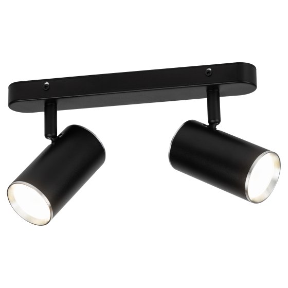 Фотография товара 'Эра Светильник настенно-потолочный спот OL35-2 BK MR16 GU10 IP20 черный хром Б0056364'