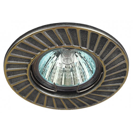 Фотография товара 'Эра Светильник ST6 GD/SS штампованный MR16,12V/220V, 50W сатин серебро/золото Б0036490'