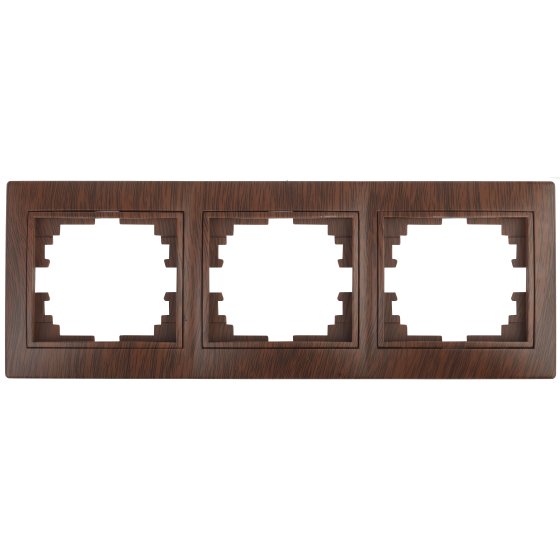 Фотография товара 'Эра Рамка для розеток и выключателей Intro Plano 1-503-10 на 3 поста горизонтальная, СУ, венге Б0030100'