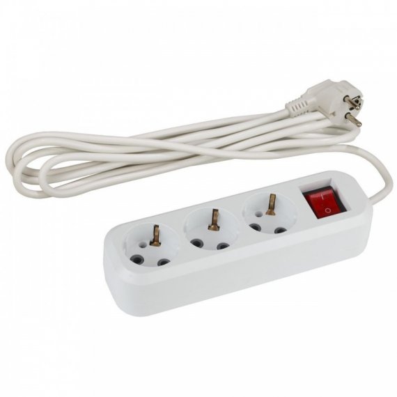 Фотография товара 'Эра Удлинитель UX-3es-5m c заземлением, 3x0,75мм2 Б0035755'