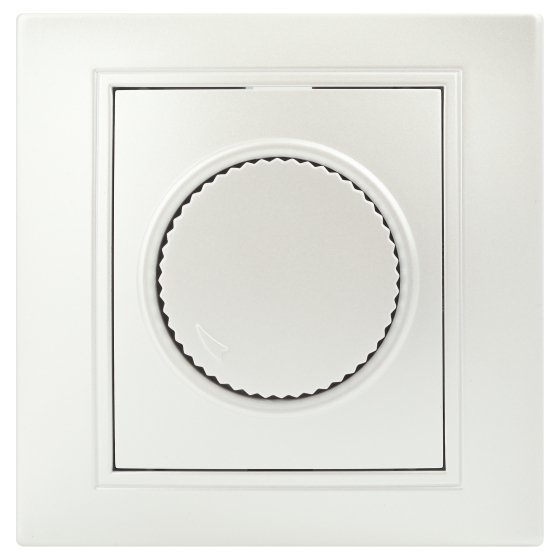 Фотография товара 'Эра Светорегулятор Intro Plano 1-401-06 (диммер) поворотный, 600Вт 230В, IP20, СУ, перламутр Б0053939'