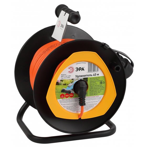Фотография товара 'Эра Удлинитель силовой RPx-1-2x1.5-50m на п. катушке б/з 1 гн 50м ПВС 2x1.5 Б0046835'