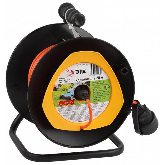 Фотография товара 'Эра Удлинитель силовой RPx-1-2x1-20m на п. катушке б/з 1 гн 20м ПВС 2х1 Б0046832'