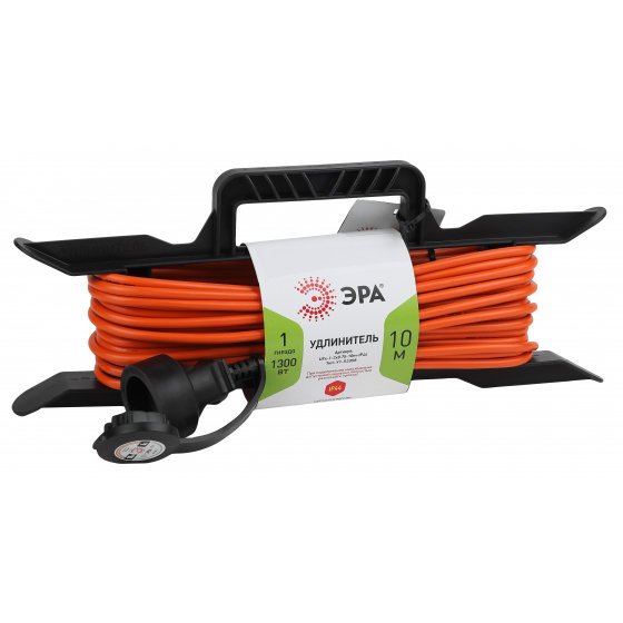 Фотография товара 'Эра Удлинитель силовой UFx-1-2x0.75-10m-IP44 на рамке б/з 1 гн 10м ПВС 2x0.75 Б0046820'