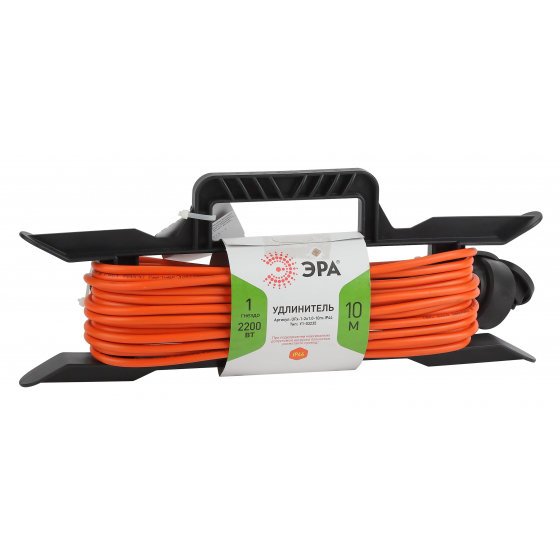 Фотография товара 'Эра Удлинитель силовой UFx-1-2x1.0-10m-IP44 на рамке б/з 1 гн 10м ПВС 2х1Б0043039'