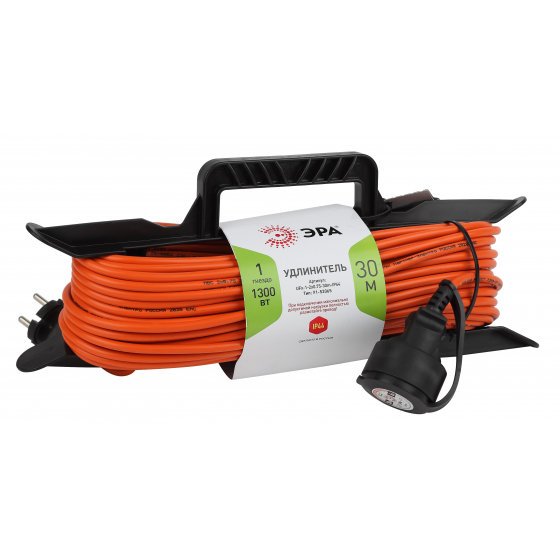 Фотография товара 'Эра Удлинитель силовой UFx-1-2x1.5-50m-IP44 на рамке б/з 1 гн 40м ПВС 2х1.5 Б0046823'