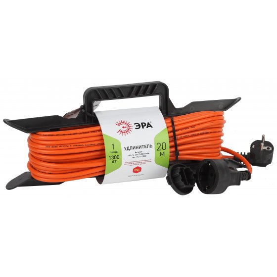 Фотография товара 'Эра Удлинитель силовой UFx-1e-3x0.75-20m-IP44 на рамке c/з 1 гн 20м ПВС 3x0.75 Б0046826'