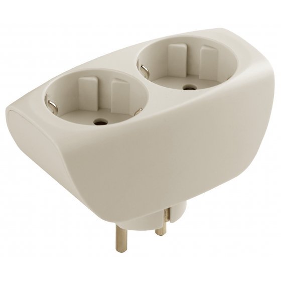 Фотография товара 'Эра SP-2e-I ЭРА Тройник 2гн, с заземл, со шторками Б0002369'