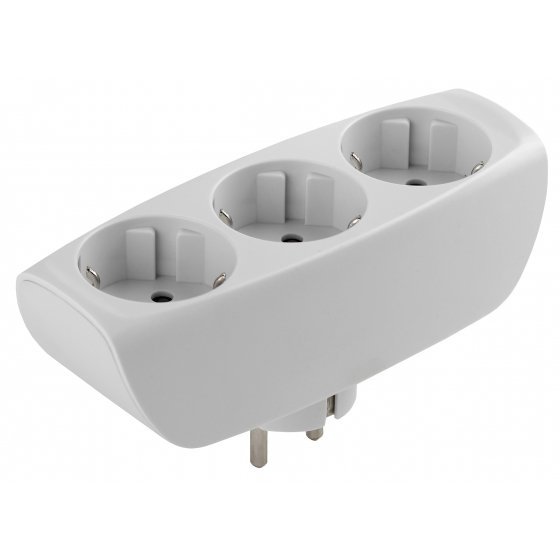 Фотография товара 'Эра SP-3e-W ЭРА Тройник 3гн, c заземл, со шторками C0045529'