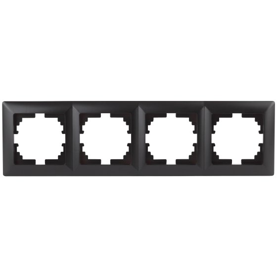 Фотография товара 'Эра Рамка для розеток и выключателей Intro Solo 4-504-05 на 4 поста, СУ, антрацит Б0043428'