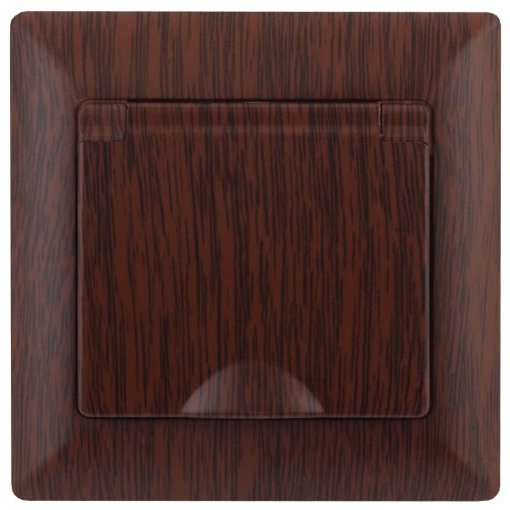 Фотография товара 'Эра Розетка Intro Solo 4-203-10 с заземлением 2P+E Schuko с крышкой, 16А-250В, IP20, СУ, венге Б0053663'