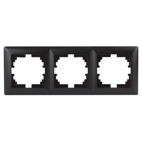 Фотография товара 'Эра Рамка для розеток и выключателей Intro Solo 4-503-05 на 3 поста, СУ, Solo, антрацит Б0043421'