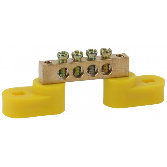 Фотография товара 'Эра Шина PE земля на двух угловых изоляторах ШНИ-6х9-4-У2-Желтый Б0044156'