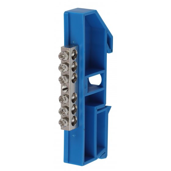 Фотография товара 'Эра Шина N Ноль на DIN-изол ШНИ-6х9-6 никелированная Д-Синий Б0044133'