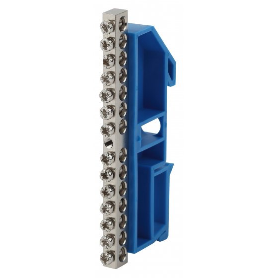 Фотография товара 'Эра Шина N Ноль на DIN-изол ШНИ-6х9-14 никелированная Д-Синий Б0044137'